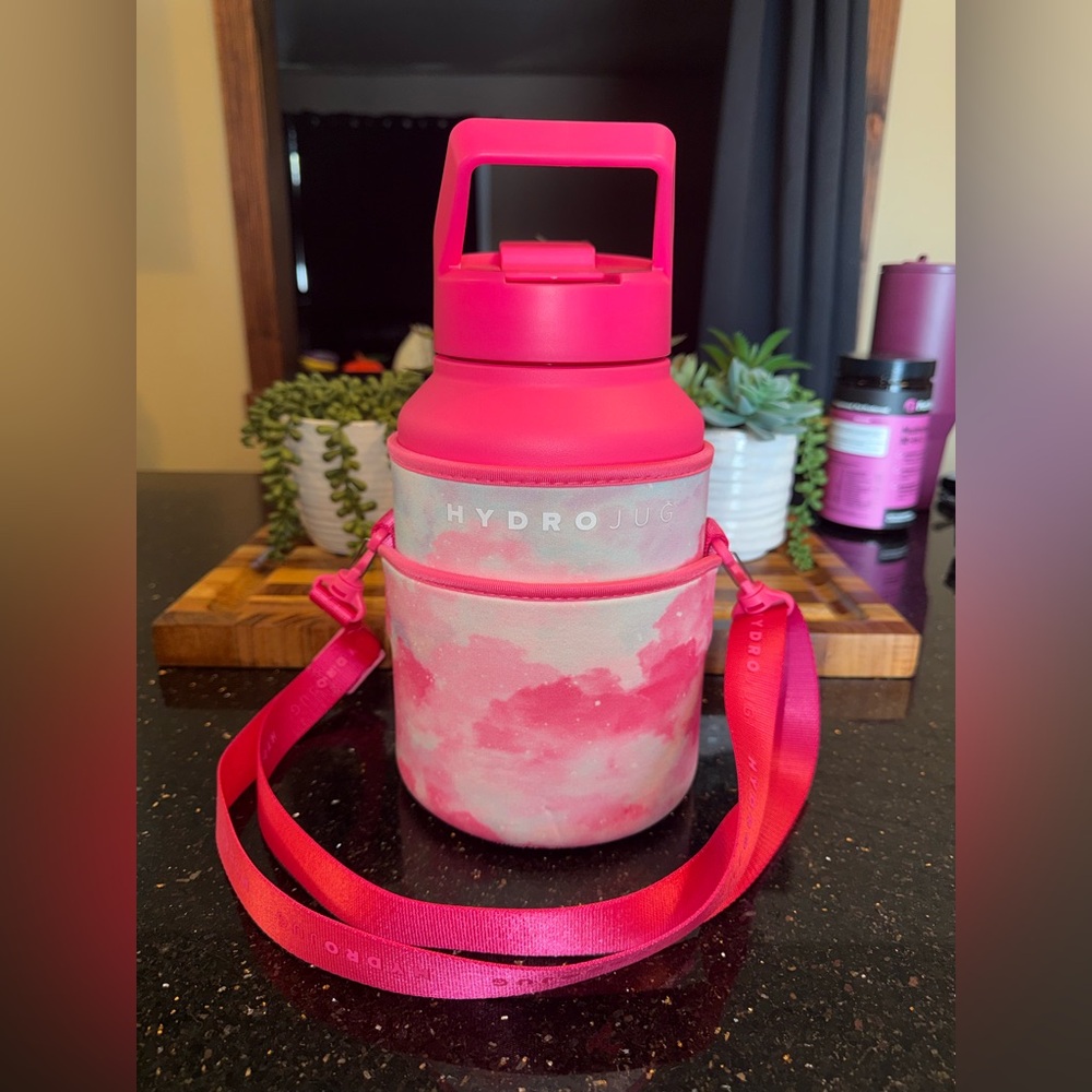 SOLD - HydroJug 64oz - Neon Pink & Dream Sleeve